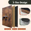 Table de chevet 2, table de chevet avec station de charge, tables de chevet pour chambre à coucher, table d'appoint avec tiroirs en tissu, ports et prises USB, brun rustique