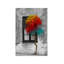 Tree In Front Of Window Rainbow Pop Colour Pop - Print on Canvas-42161894-101336120