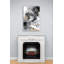Art mural en verre trempé céleste céleste - collage abstrait ciel étoilé, grand imprimé monochrome moderne, cadeau de décoration rétro éclaboussures d'encre-603257121