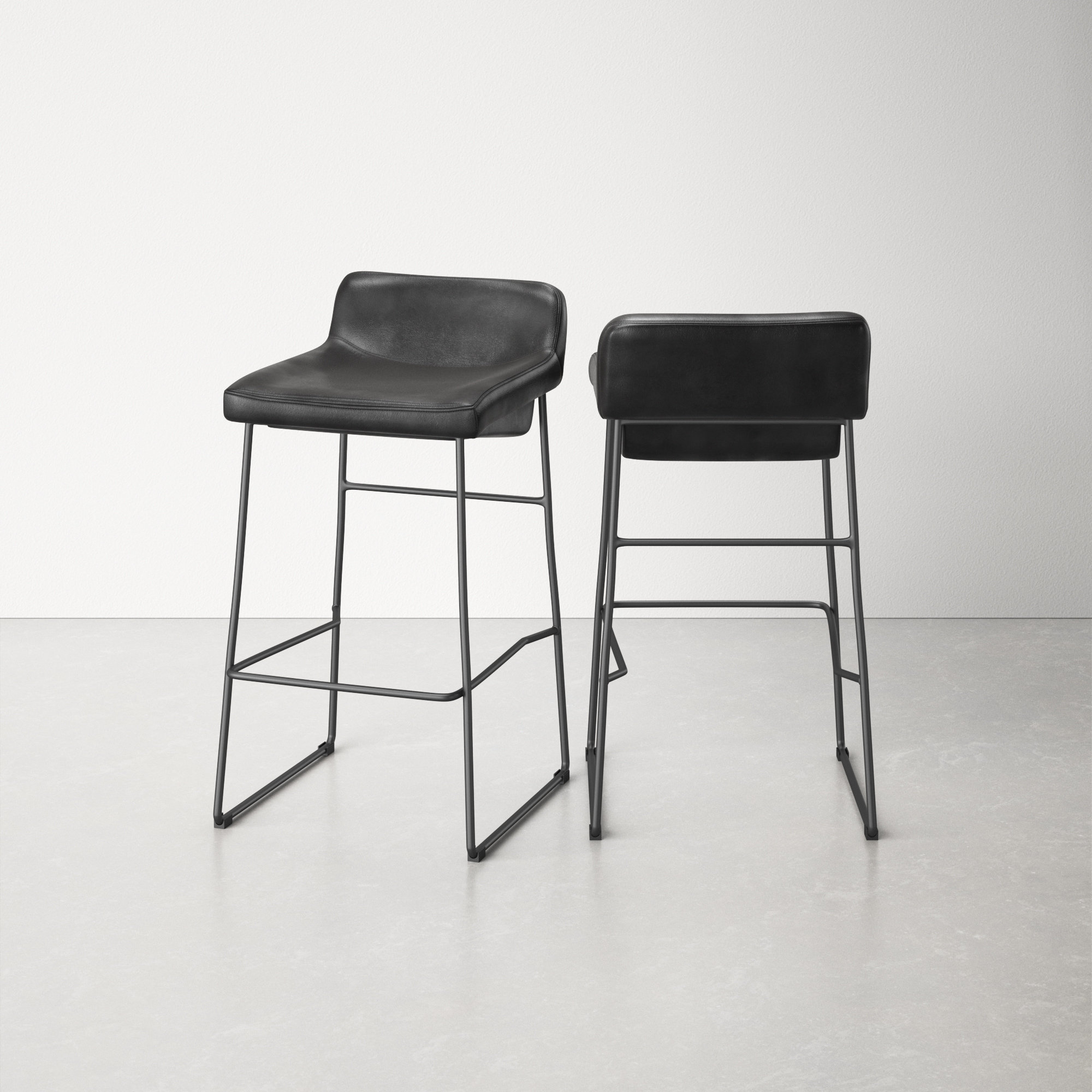 Leather wrapped bar discount stools