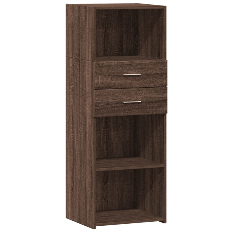Borough Wharf Highboard Engineered Wood, Brown, 48.8" H x 17.7" W x 16.1" D