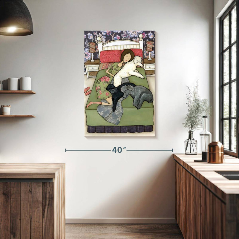 Brampt Napping Poodles, 39" H x 26" W