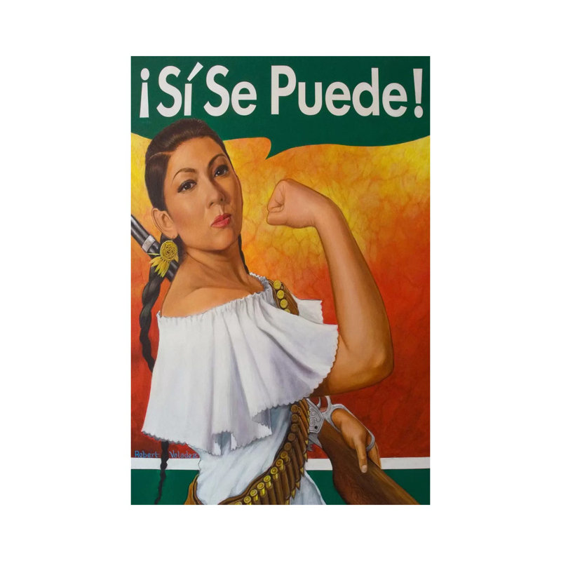 Rosita (Si Se Puede!) by Robert Valadez - Wrapped Canvas Painting, 20.32 cm H x 30.48 cm W