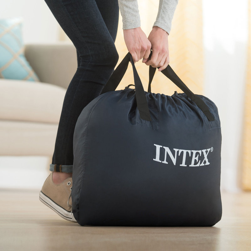Intex 20" Gray Twin Air Mattress with Built-in Pump