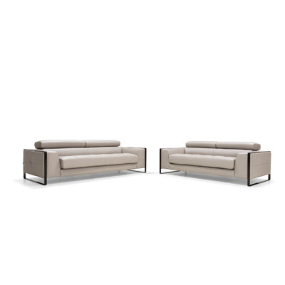 Ensemble de salon configurable en cuir Daniela