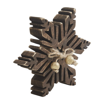 Flocon de neige en bois foncé