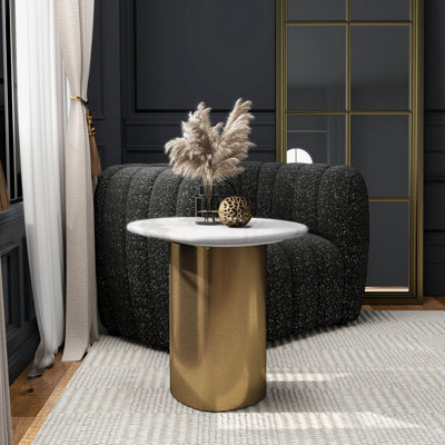Vanita Sintered Stone End Table