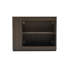 Meuble-lavabo mural de 36 po, quatre tiroirs noirs doux, pré-assemblé, épissage de couleur noyer, panneau de particules de qualité E1, laque E0, poignée cachée, drainage en forme de U, lavabo de 4,7 po, normes européennes