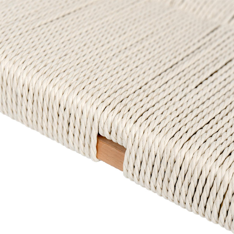 Nicholas Winter Wooden Scandi Danish Style Dining Bench - Natural, Beige