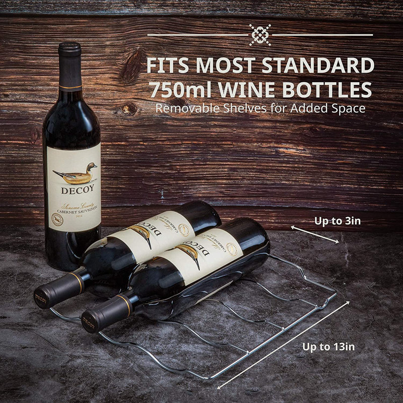 Réfrigérateur à vin avec compresseur Ivation pour 18 bouteilles avec système de refroidissement intelligent Wi-Fi | Grand réfrigérateur à vin autoportant pour champagne rouge blanc ou mousseux, porte et serrure en verre noir