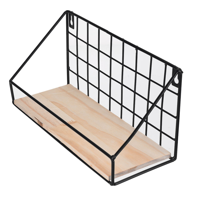 Organiseur de rangement mural Albarado, l 11,41 po x H 5,7 po x P 4,33 po, Noir