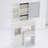 29.2" Small Size Left Drawer Desktop Vanity Table + Cushioned Stool-648269596