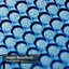 Rideau de douche bleu à motif géométrique abstrait avec 12 crochets-653898919
