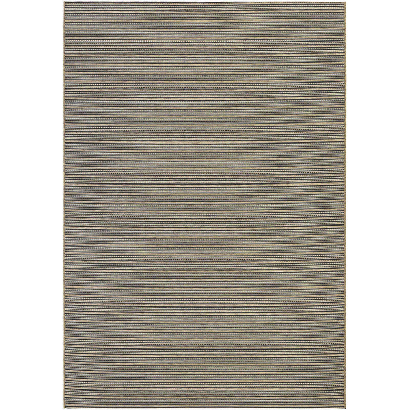 Tapis rayé intérieur / extérieur Kazeem, Rectangle 2 pi x 3 pi 7 po