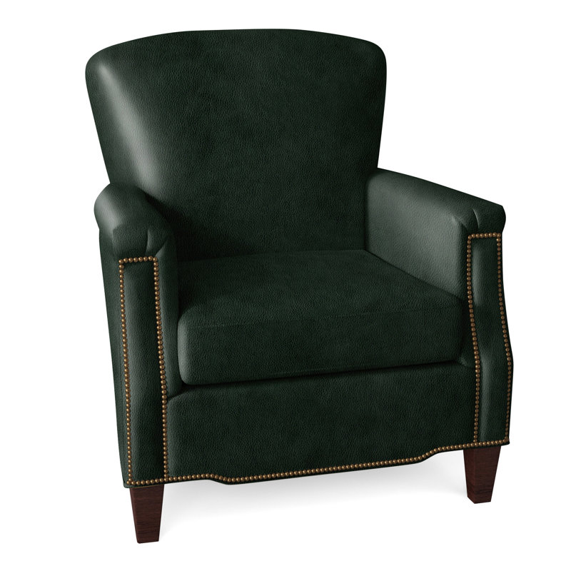 Vincent Armchair, Mahogany, French Natural, Anilina Hunter Genuine Leather