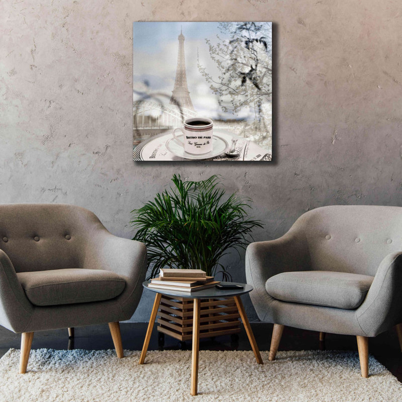 «Bistro de Paris 1» par Alan Blaustein, impression sur toile giclée sur toile, H 37 po x l 37 po x P 1,5 po