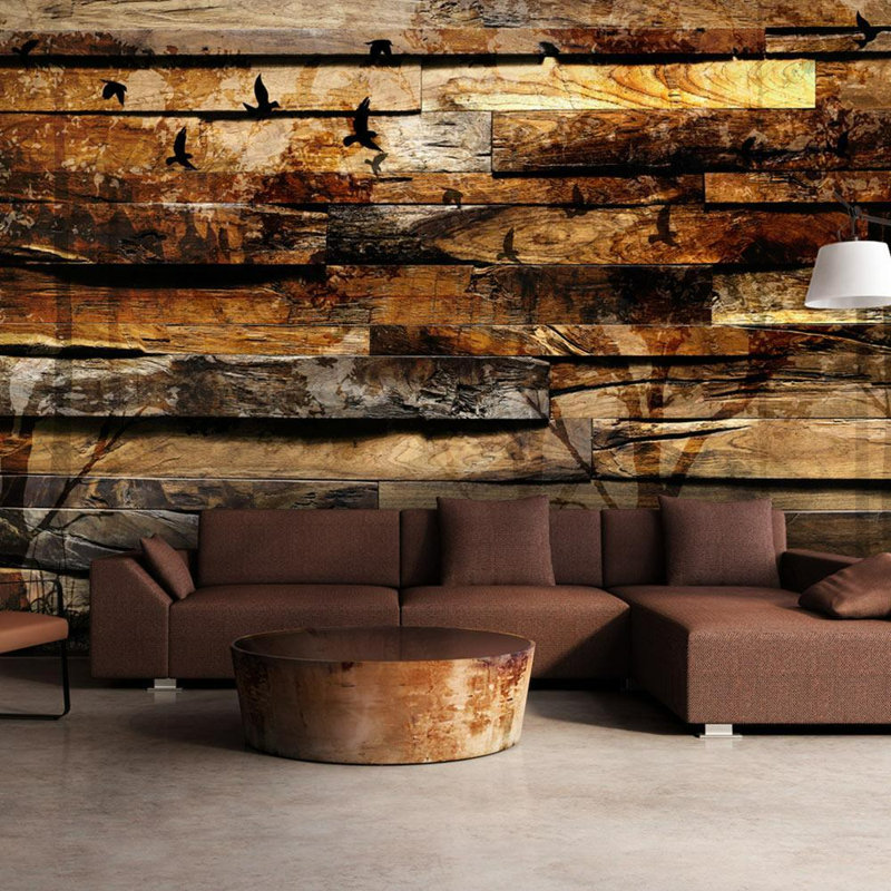 Deimante Deimante, reflet de la nature sur bois, L 82 po x l 118 po