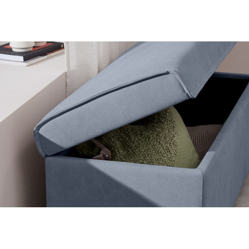 Izeiah Velvet Upholstered Storage Bench