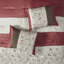 Édredon grand lit rouge 7 pièces - Broderie décorative en tissu, taies décoratives, taies décoratives, jupe de lit-124754818-124754814