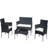 4 PC Rattan Patio Furniture Set Outdoor Patio Cushioned Seat Wicker Sofa