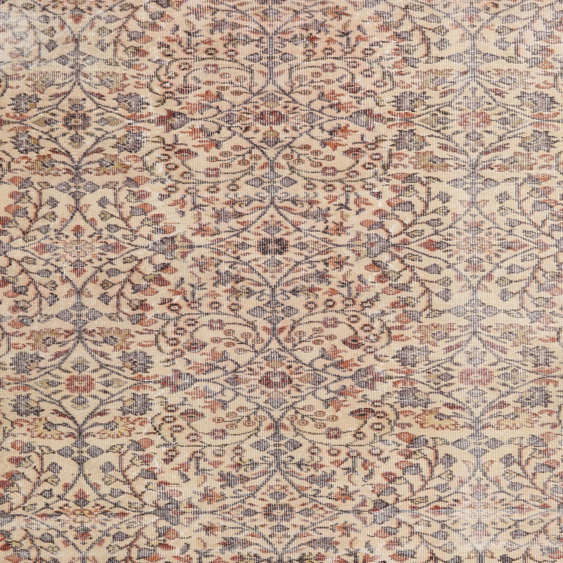 Tapis traditionnel rouge / noir Coleto, Carré 4 pi