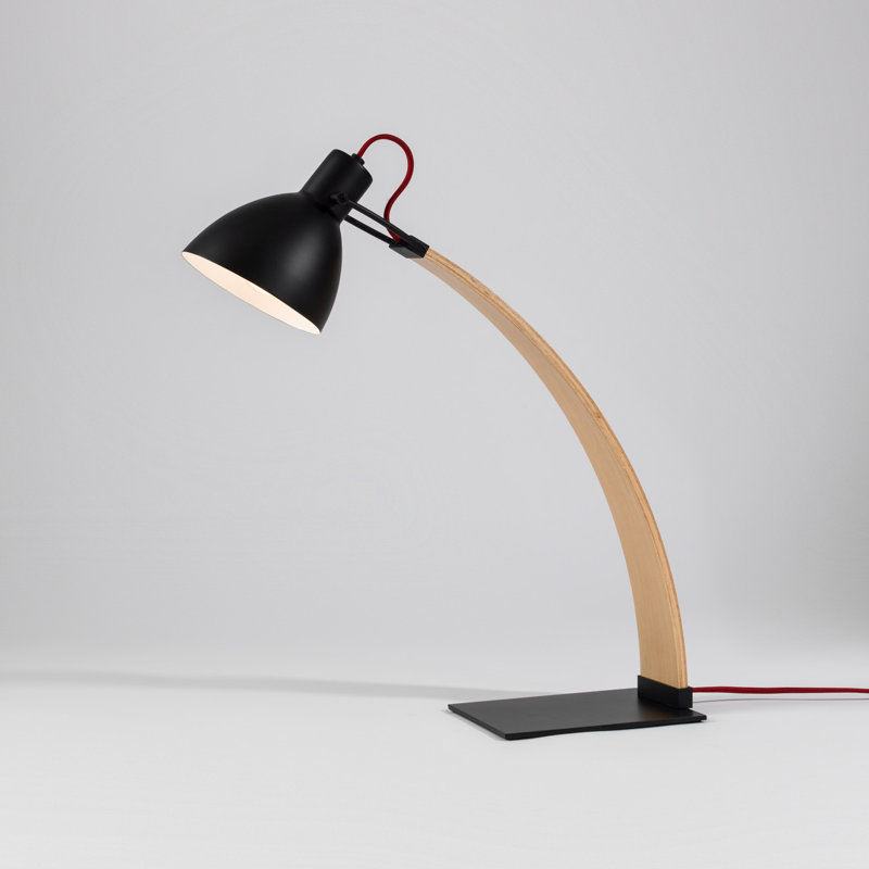 Lampe de bureau jaune 21,2 po Krauss, Noir mat