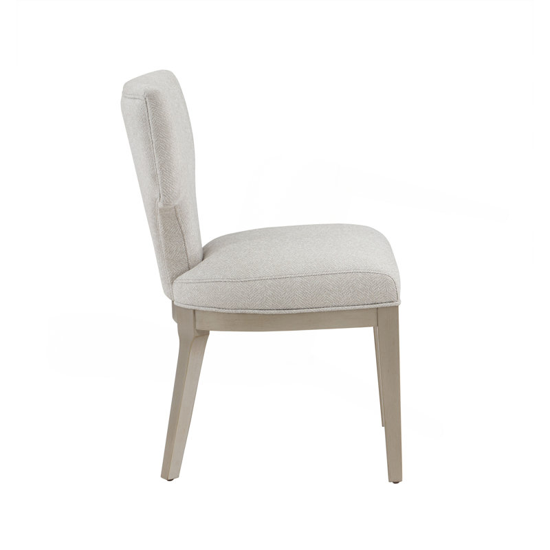 Ensemble de 2 chaises d'appoint en lin et champagne Kasa