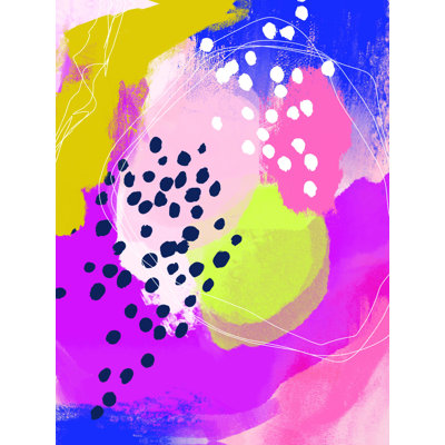 «Funky Bold Spring Abstract», reproduction sur toile tendue