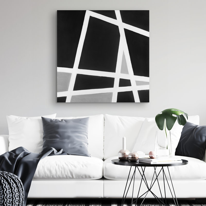 abstract lines - 32"x32" art on canvas