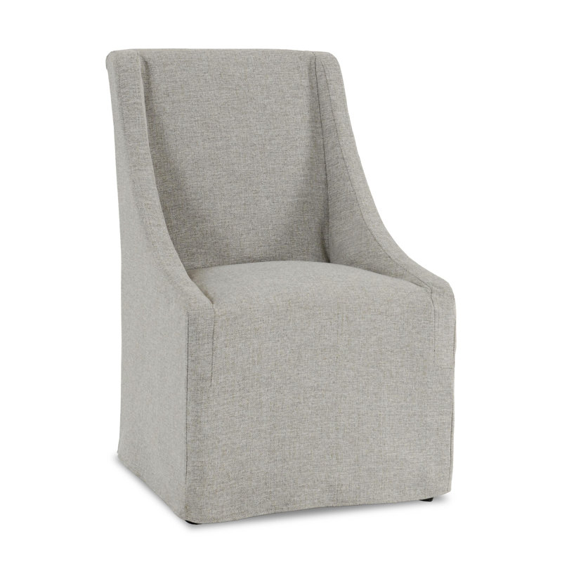 Seneca Upholstered Dining Chair, Grey Basketweave