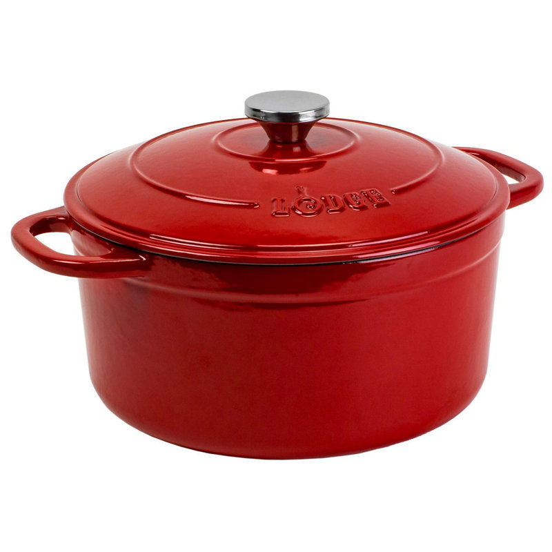 Cocotte en émail rouge 5,5 pintes