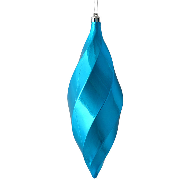 Ornement en forme de tourbillon mat 8 po, Turquoise