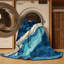 Tapis marocain bleu d'inspiration mondiale Panameno lavable à la machine-1138622733