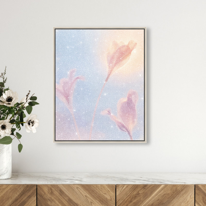 Spring Morning Haze Print by Oliver Gal, 17"H x 21"W, Silver Floater Frame