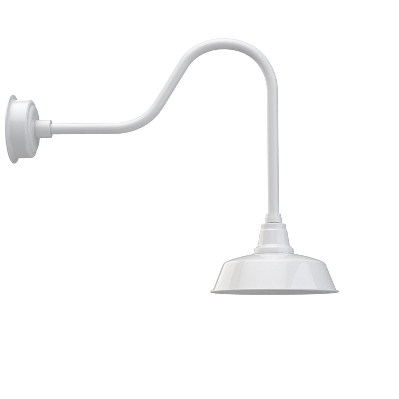 Luminaire de grange d'extérieur Vandervliet, Argent galvanisé, 26.125" H x 27" W x 14.25" D