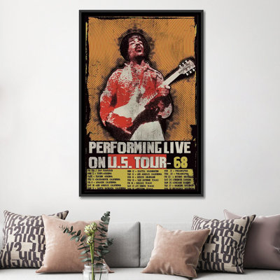 " Jimi Hendrix 1968 U.S. Tour Poster " by Radio Days