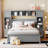 Full Size Wooden Bed With All-In-One Cabinet And Shelf-120841704