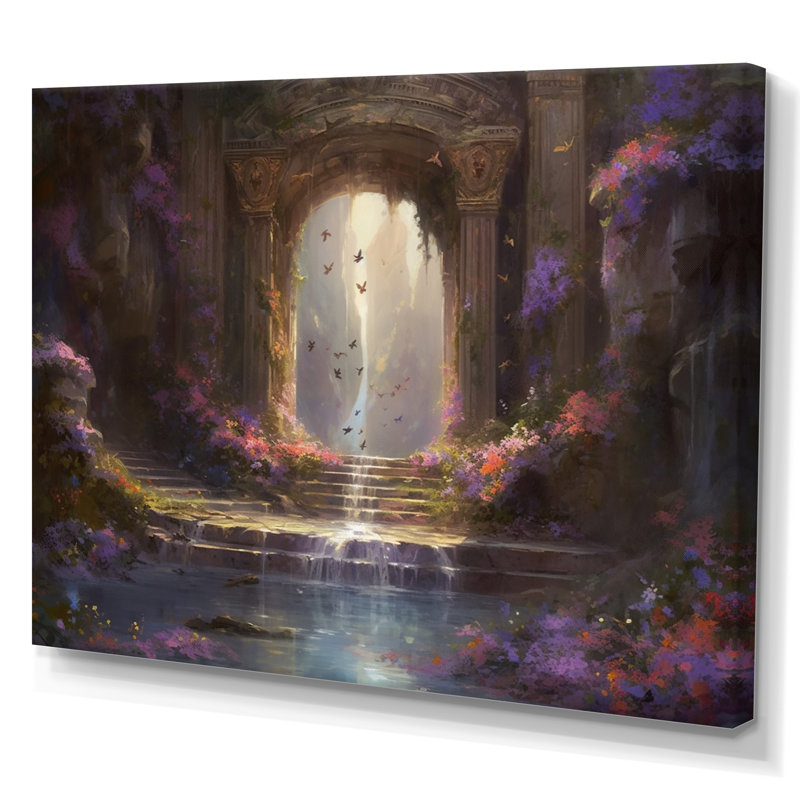 Naylen Under Water Cave Oasis sur toile, H 12 po x l 20 po x P 1 po, Toile tendue