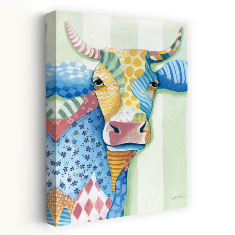 Vache matelassée, art contemporain de vache, H 36 po x l 24 po