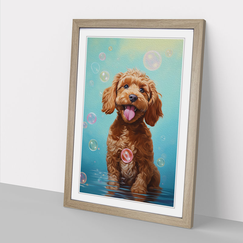 Single Picture Frame Print on Wood, 46cm H x 34cm W, Oak Framed