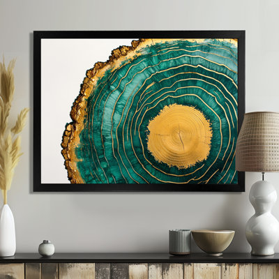 Emerald And Crystal River On Wooden Slide III - crystals Wall Art