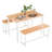 Blomkest 4 - Person Four Leg Dining Set-536499660-536499635-536499634