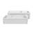 Whitehaus 42" Large Reversible Double Bowl Fireclay Kitchen Sink: Beveled, 2-1/2" Lip Front Apron-35054898