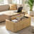 Jadida Lucrecia Modern 47.75"W Fluted Lift-Top Coffee Table WIth Storage-652928260