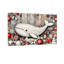 Baleine de Noël décorations de Noël sur fond en bois-2006642132