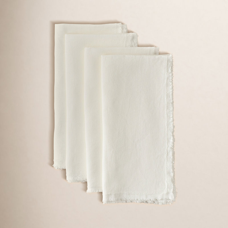 Zadia Linen Napkin, Ivory