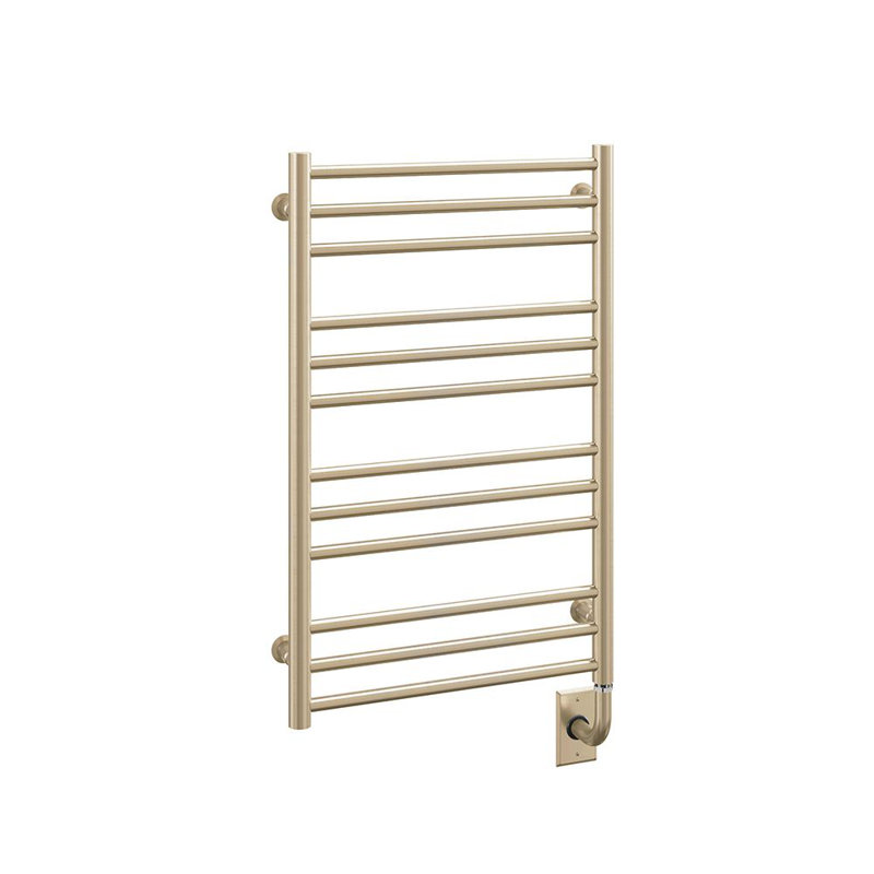 Porte-serviettes mural chauffant électrique Sorano, H 31 po x l 23,5 po x P 2,75 po, Laiton satiné