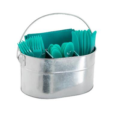 Oval Galvanized Table Caddy