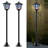 2-pack Santa's Sleigh Solar Christmas Lights, Outdoor Holiday Decor With Reindeer & Snowflake, 40" Auto-dimmer Stake, Waterproof Yard & Garden Lights