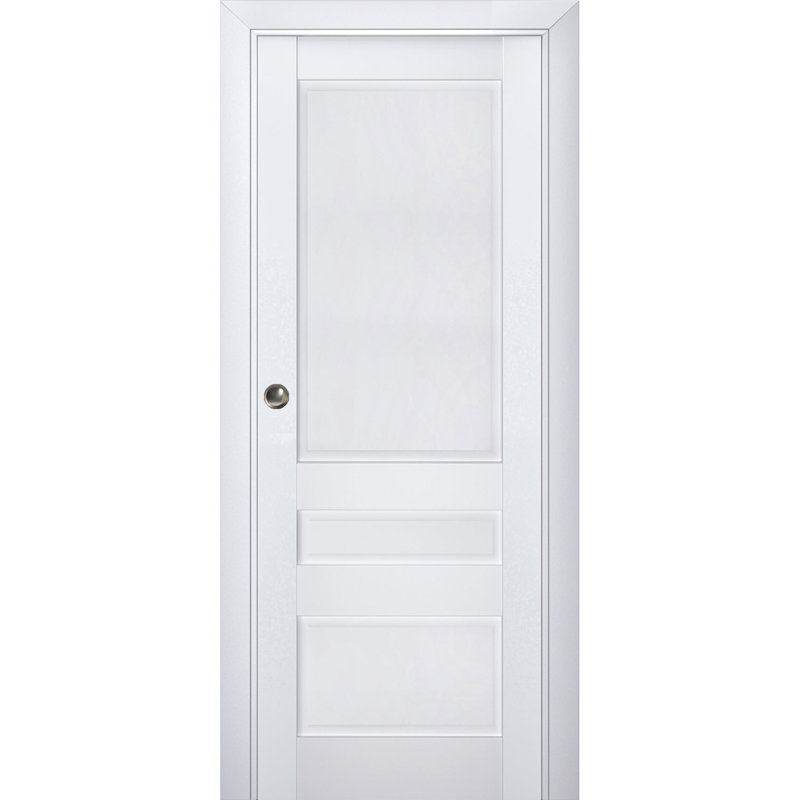 Porte de placard à panneaux Veregio, 30 po x 84 po, Blanc